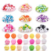 70pcs Colorful Gradient Silicone & Acrylic Bead Set, Orange/Pink/Red/Blue/Purple, Suitable For Home Decor, Beaded Curtain DIY, Jewelry Making, Bracelets, Necklaces, Phone Charms, Bag Accessories, Creative Handicrafts, Gifts For Loved Ones
